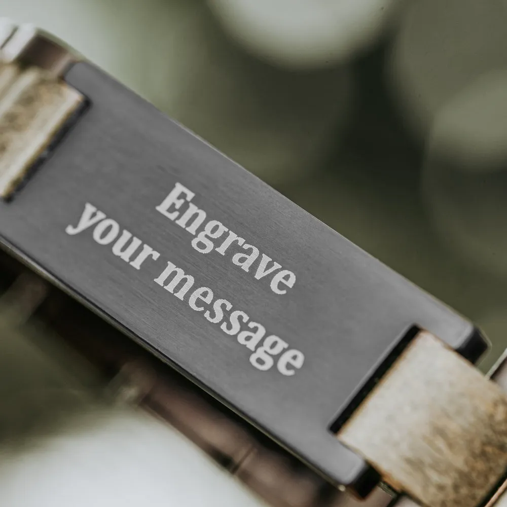 Classic Ebony Grey Engravable Bracelet
