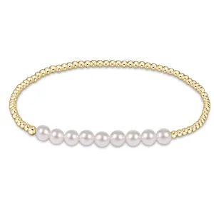 Classic Gold Beaded Bliss Pearl 2.5mm Bead Bracelet