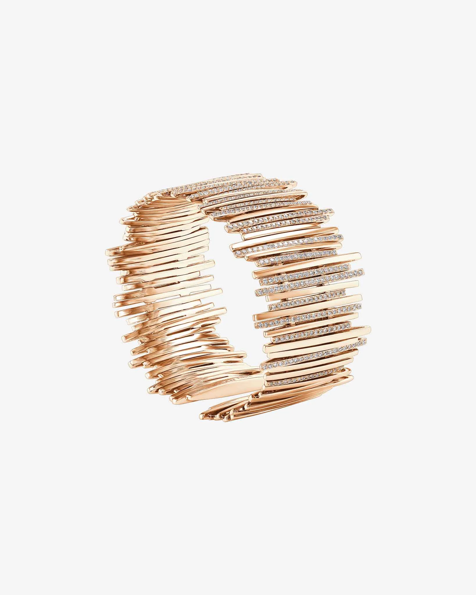 Classic Gold Half Pave Cuff