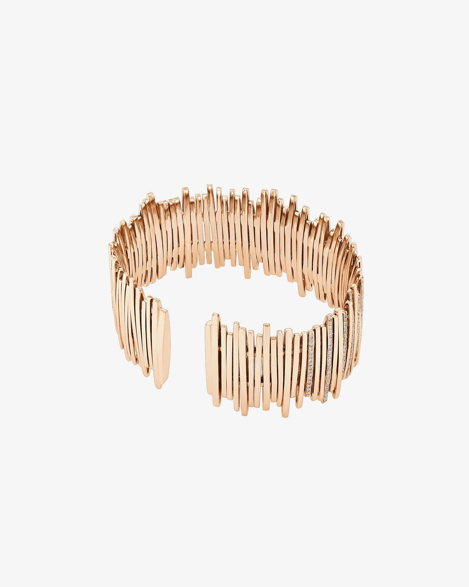 Classic Gold Half Pave Cuff