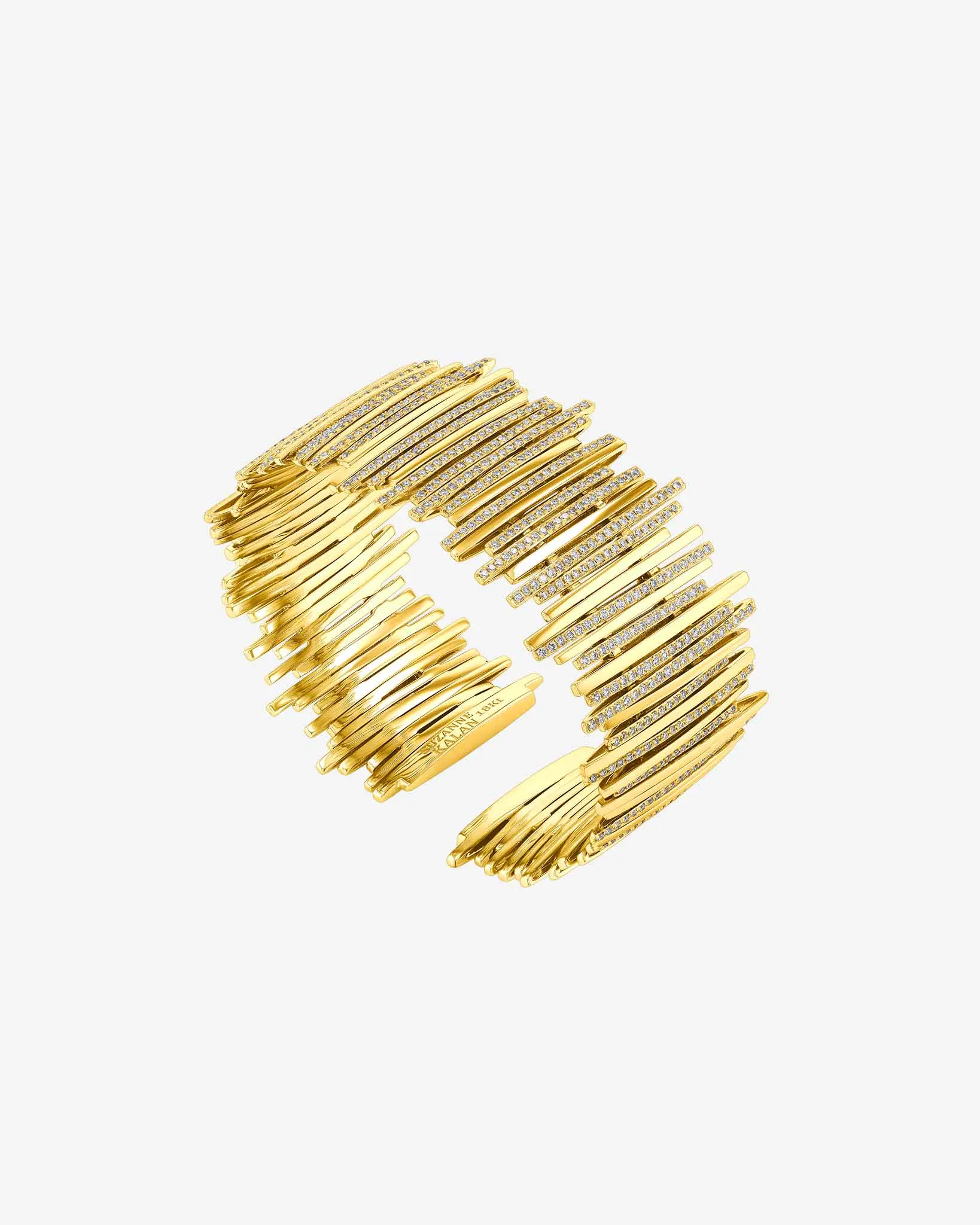 Classic Gold Half Pave Cuff