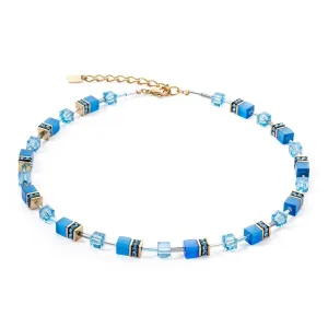 Coeur De Lion GeoCUBE® Iconic Mono Gold Turquoise Necklace