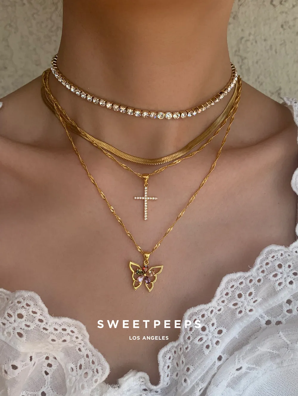 Colorful Butterfly Necklace (CB)
