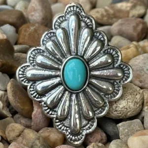 Concho & Turquoise Ring - T5176