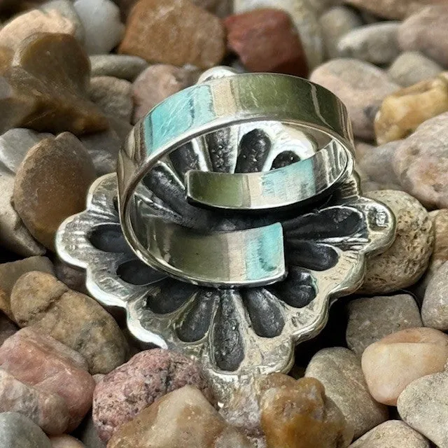 Concho & Turquoise Ring - T5176