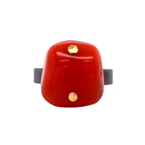 Coral Nugget Ring
