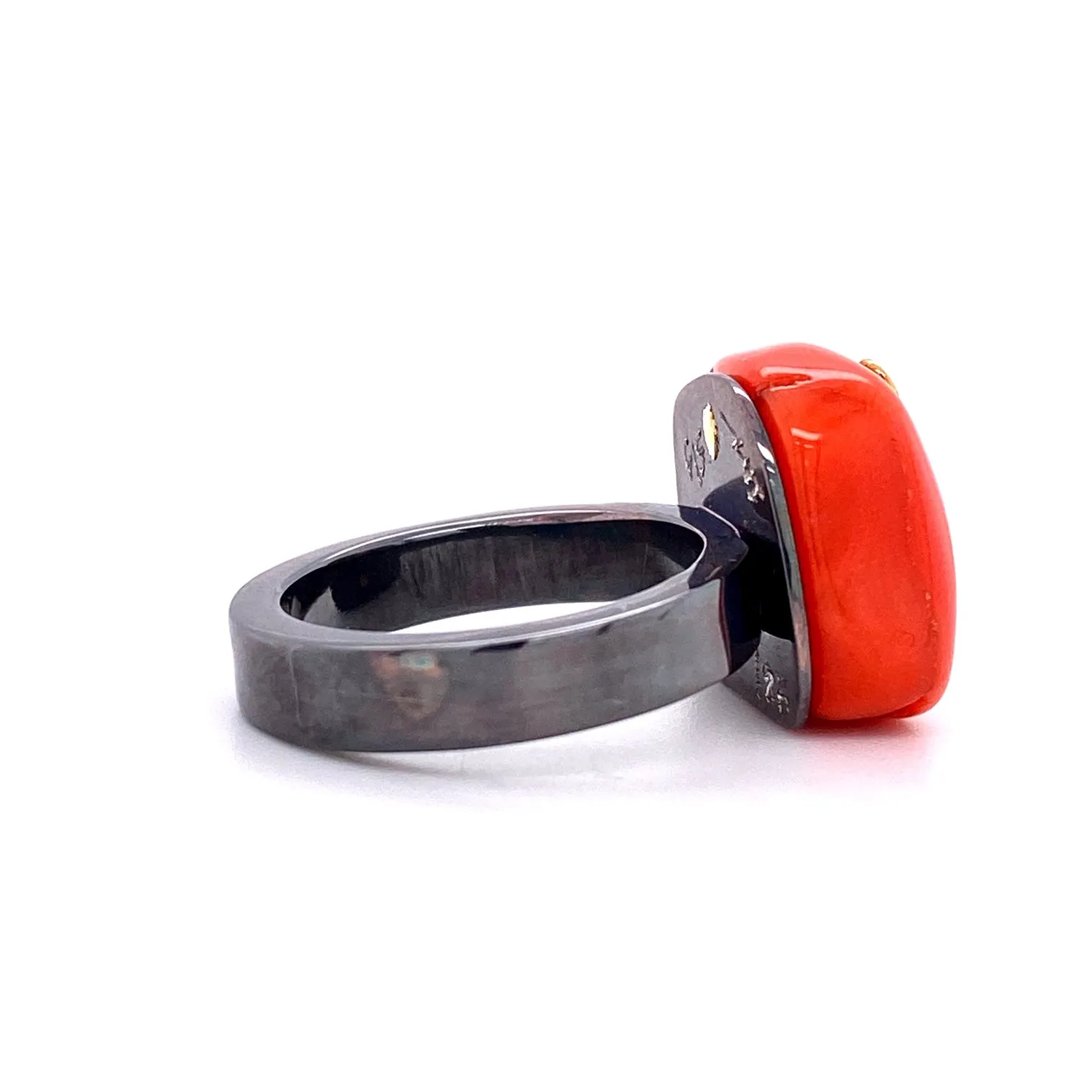 Coral Nugget Ring