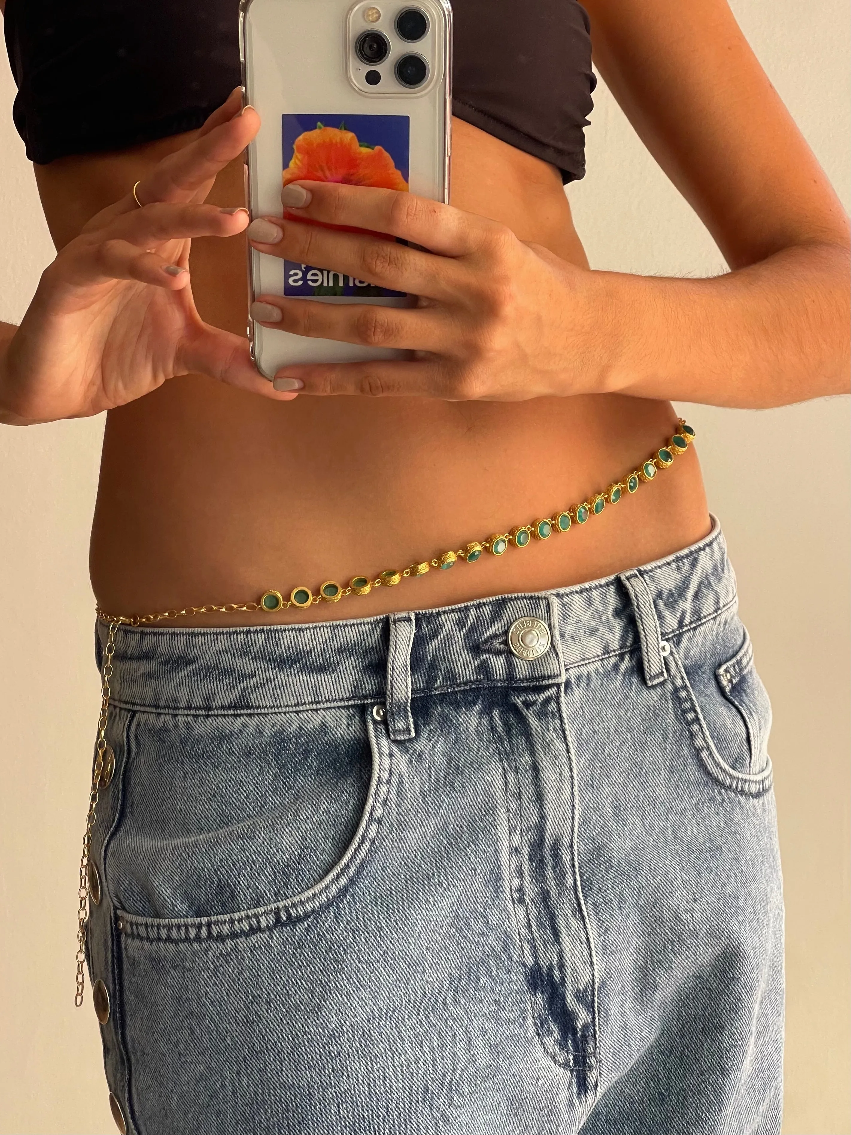 Corazón Roto Necklace/Belt Turquoise