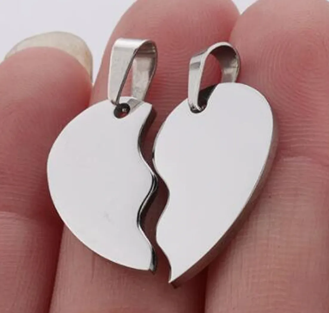 Custom Soulmate© Broken Heart Set Necklace Initials