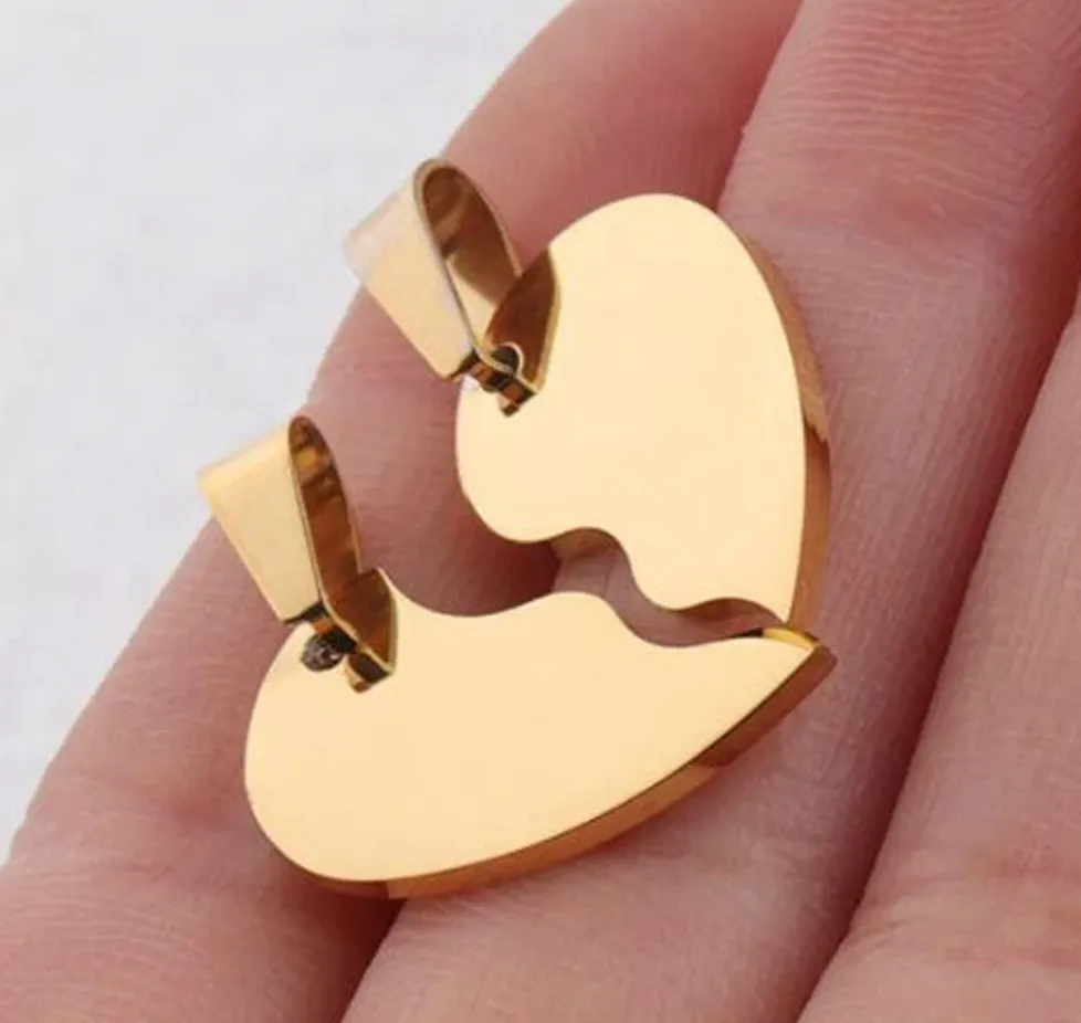 Custom Soulmate© Broken Heart Set Necklace Initials