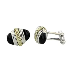 David Yurman Black Onyx Albion Cuff Links