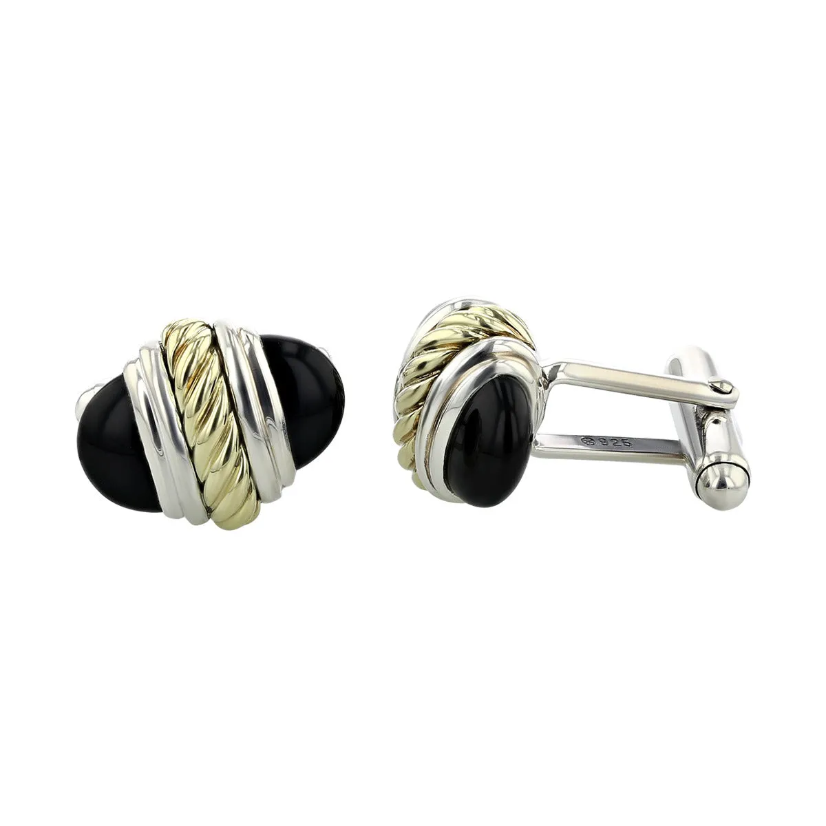 David Yurman Black Onyx Albion Cuff Links