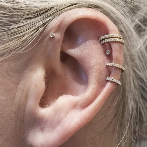 Diamond Eternity Tash Cuff Earring by Maria Tash in White Gold