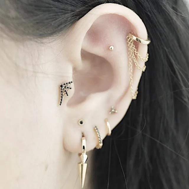 Diamond Eternity Tash Cuff Earring by Maria Tash in White Gold