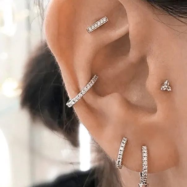 Diamond Eternity Tash Cuff Earring by Maria Tash in White Gold
