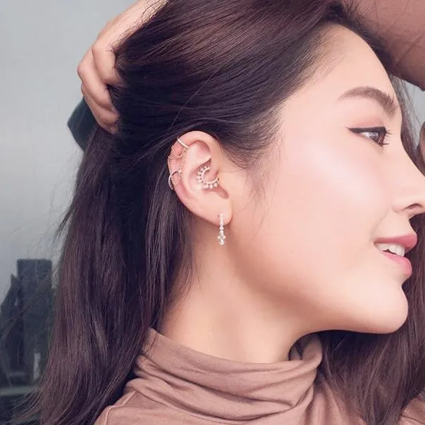 Diamond Eternity Tash Cuff Earring by Maria Tash in Yellow Gold