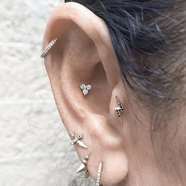 Diamond Eternity Tash Cuff Earring by Maria Tash in Yellow Gold