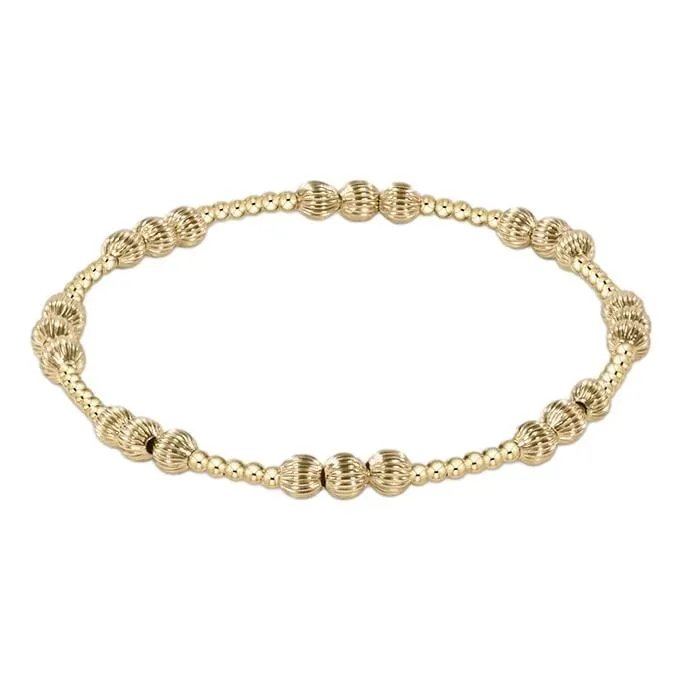 Dignity Joy Pattern Bead Bracelet - Gold