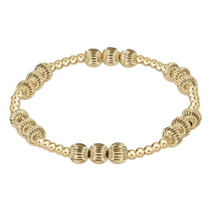 Dignity Joy Pattern Bead Bracelet - Gold