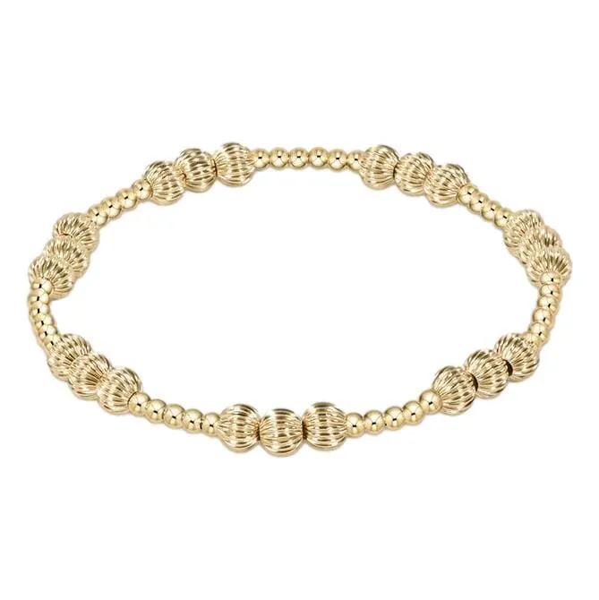 Dignity Joy Pattern Bead Bracelet - Gold