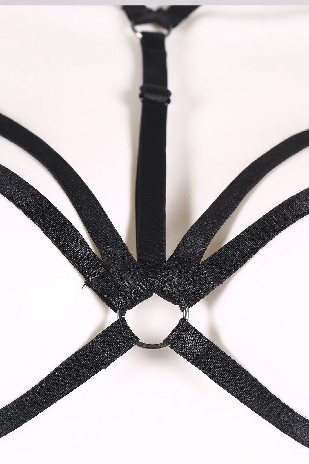 Double Triangle Caged Choker Bra Harness