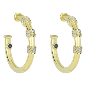 Earrings - Blue Sapphire And Diamond (2304F)