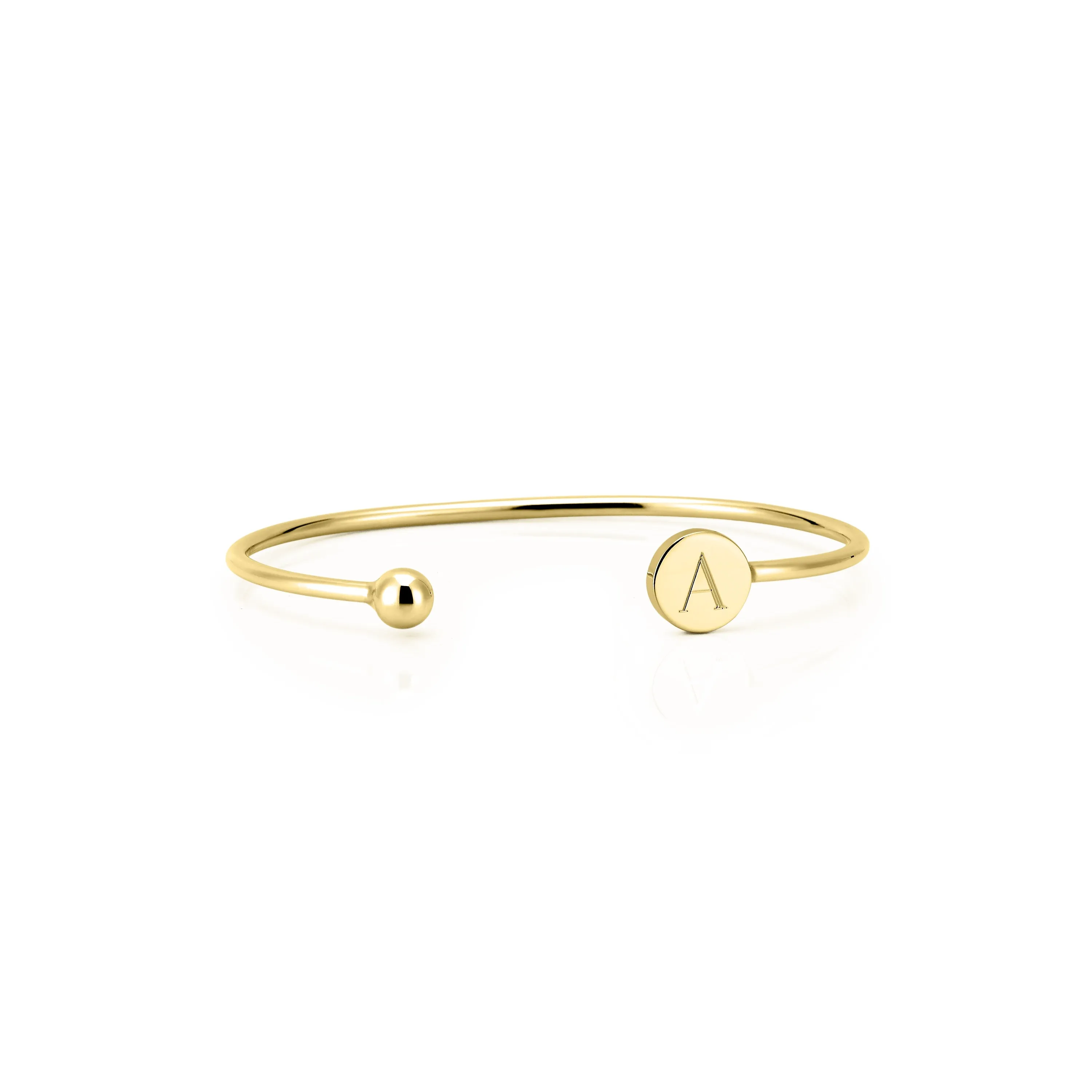 ELLE ROUND INITIAL BANGLE