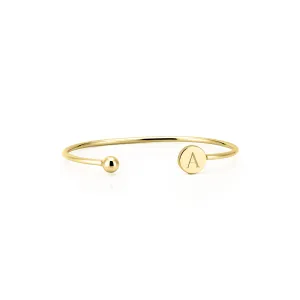 ELLE ROUND INITIAL BANGLE