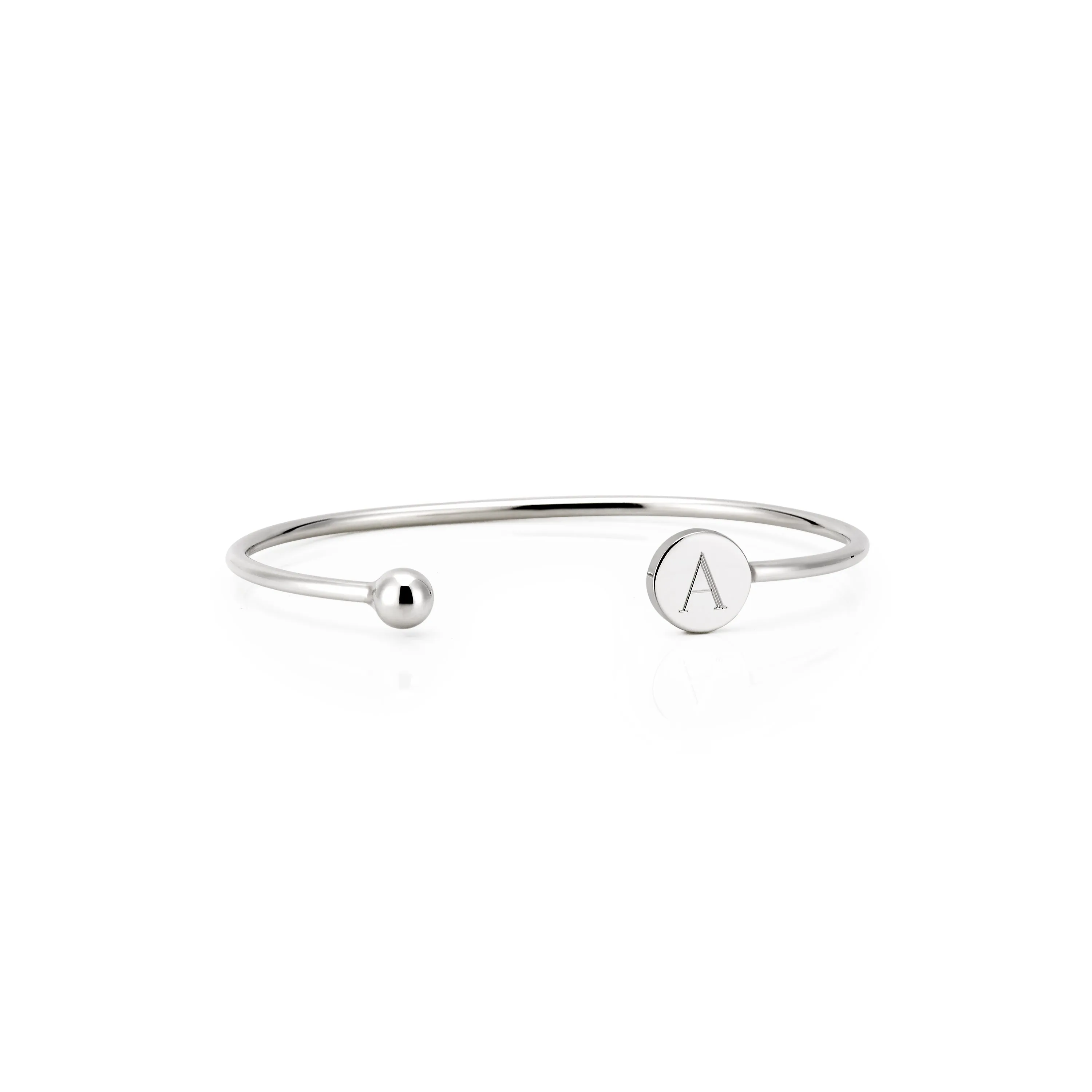 ELLE ROUND INITIAL BANGLE