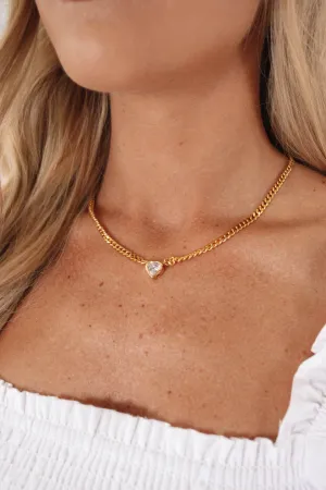 Falling For You Necklace - Gold