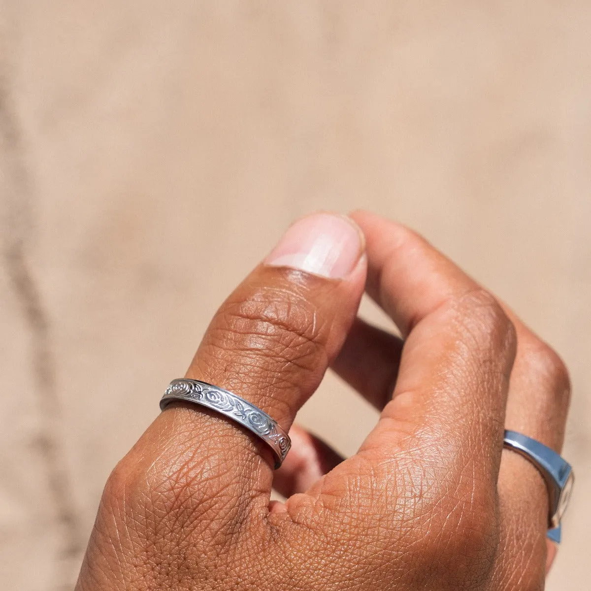 Floral Ring Silver