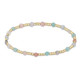 Gemstone Gold Sincerity Pattern 3mm Bead Bracelet - Hot Mess