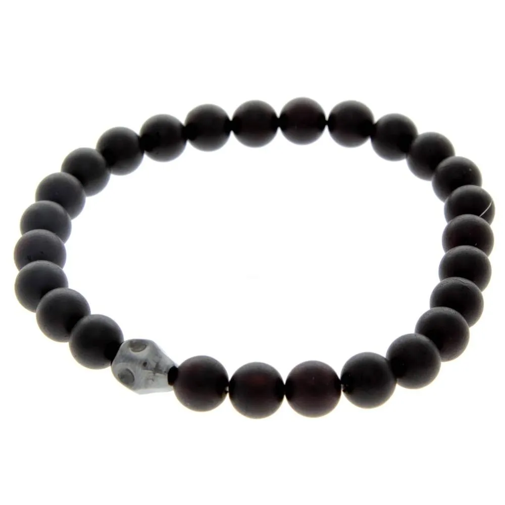 Genuine Baltic Amber Adjustable Beaded Bracelet for Men - MB008