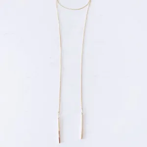 Gold Chain Bar Drops Choker