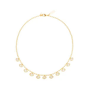 Gold Cubic Zirconia Drop Choker