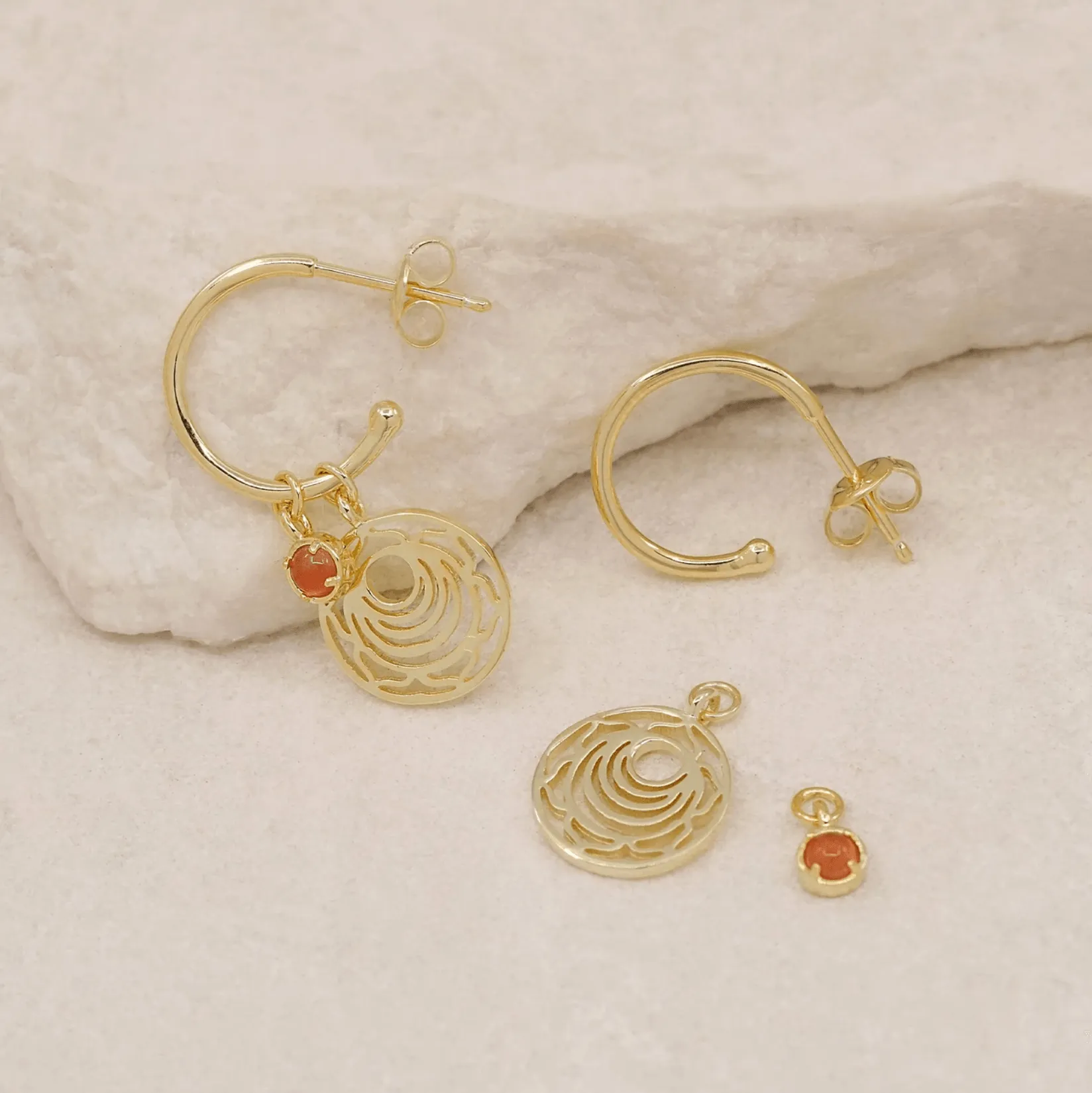 Gold I Honour Myself, Sacral Chakra Hoops