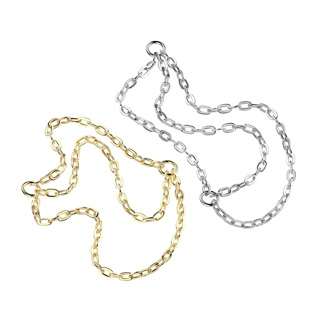 Gold Titanium Triple Connector Chain