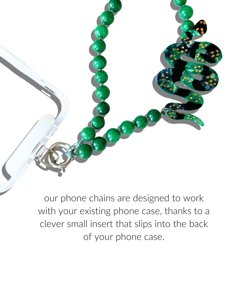 Hand-painted Daisy Gemstone Bracelet Phone Chain