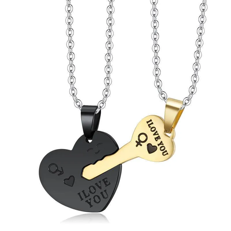 Heart Key Pendant Necklace