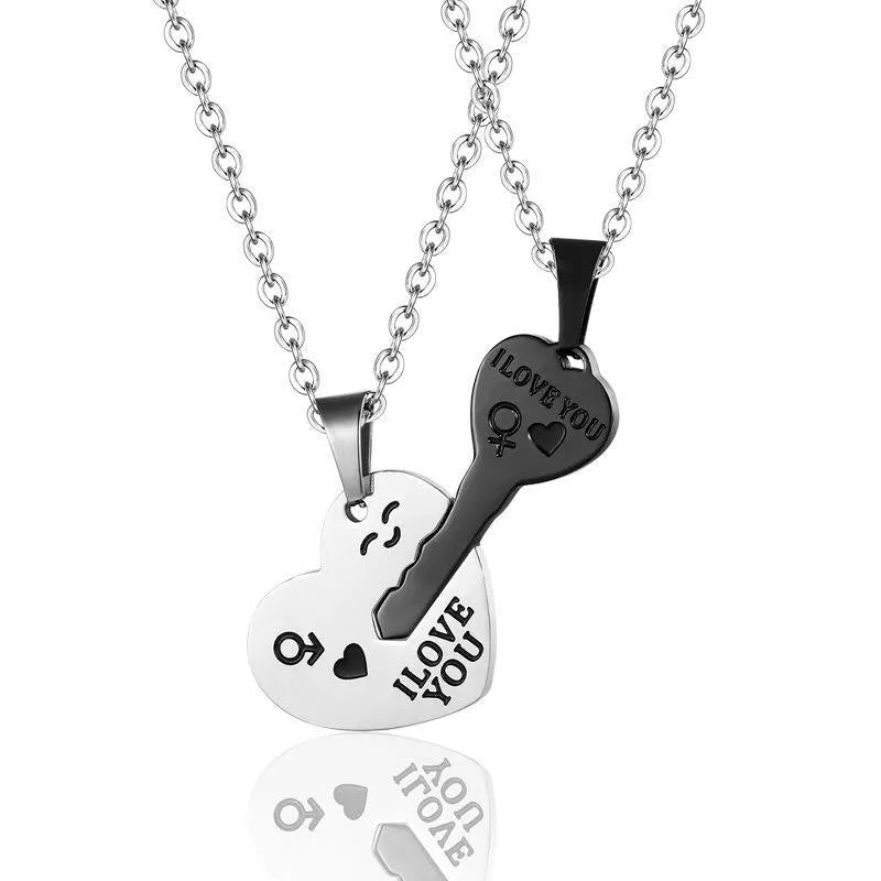 Heart Key Pendant Necklace