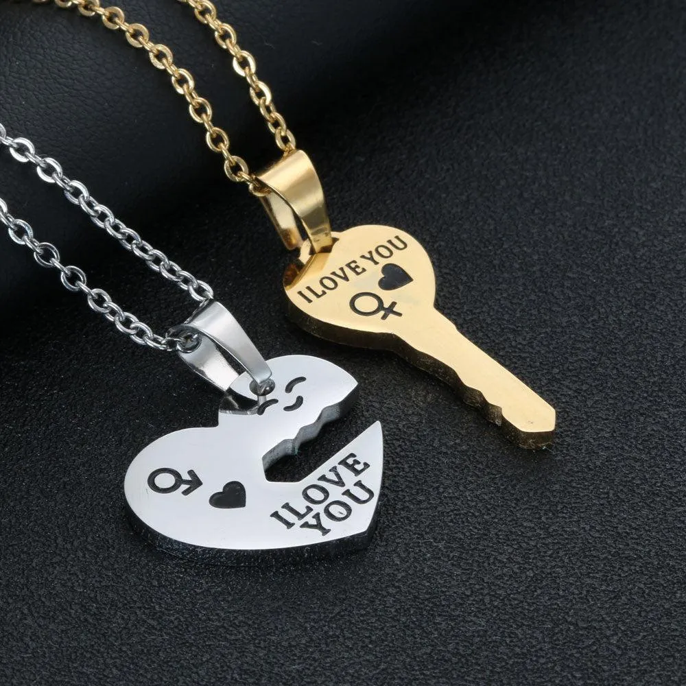 Heart Key Pendant Necklace