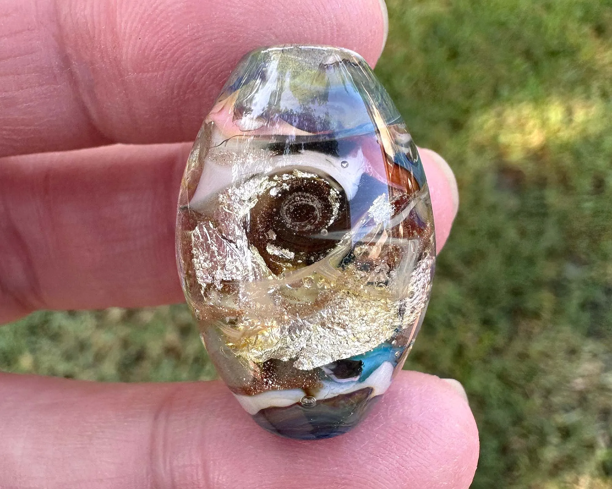 Heirloom Metals Organic Lampwork Focal Bead SRA