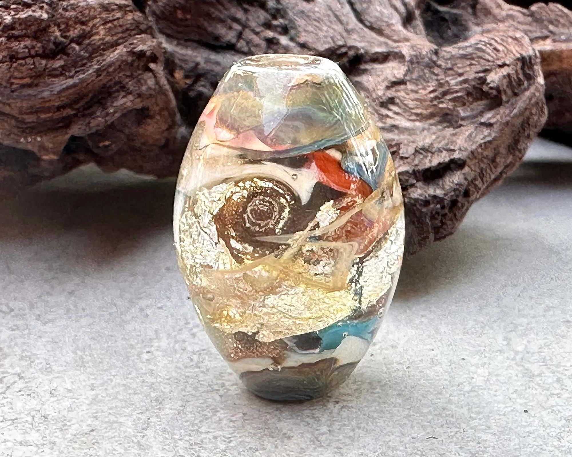 Heirloom Metals Organic Lampwork Focal Bead SRA