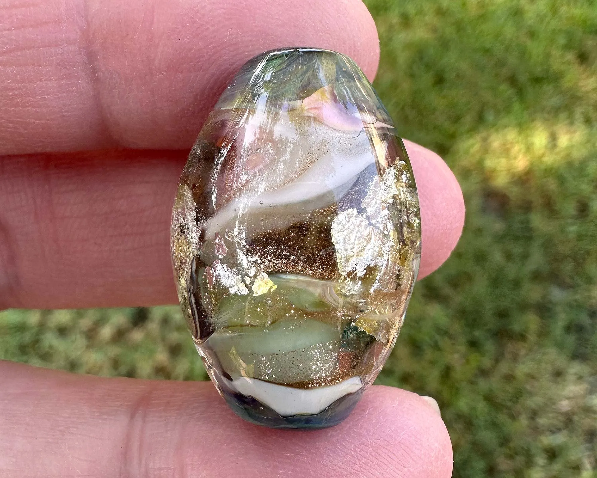 Heirloom Metals Organic Lampwork Focal Bead SRA