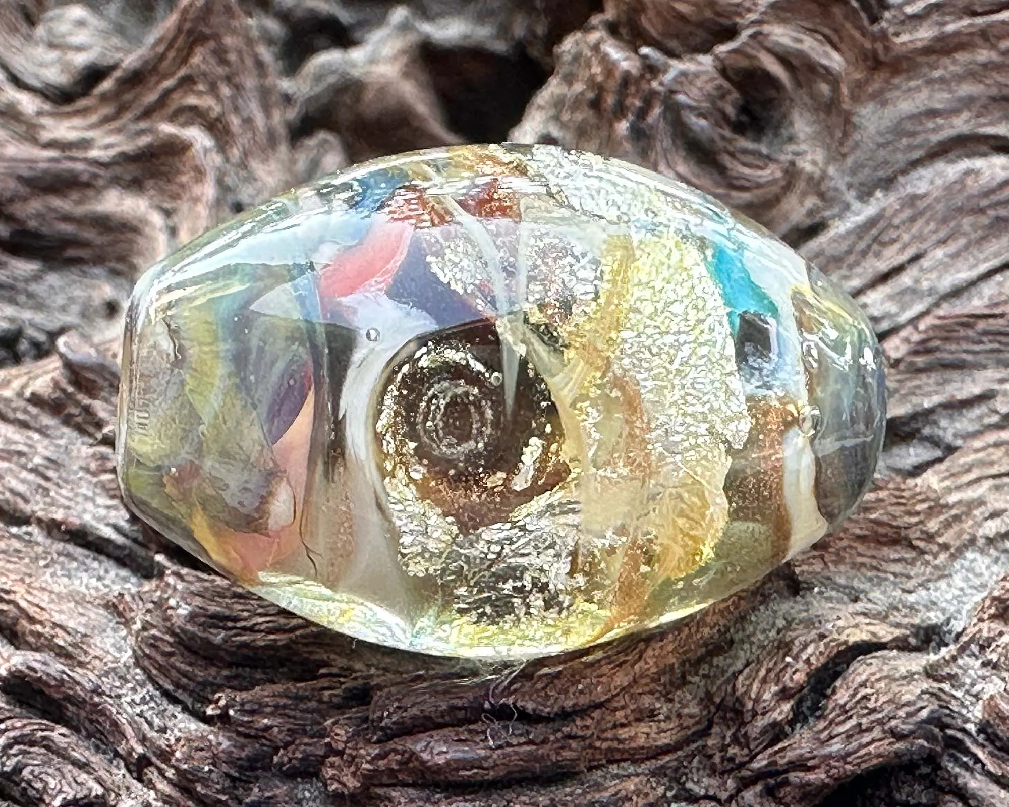 Heirloom Metals Organic Lampwork Focal Bead SRA