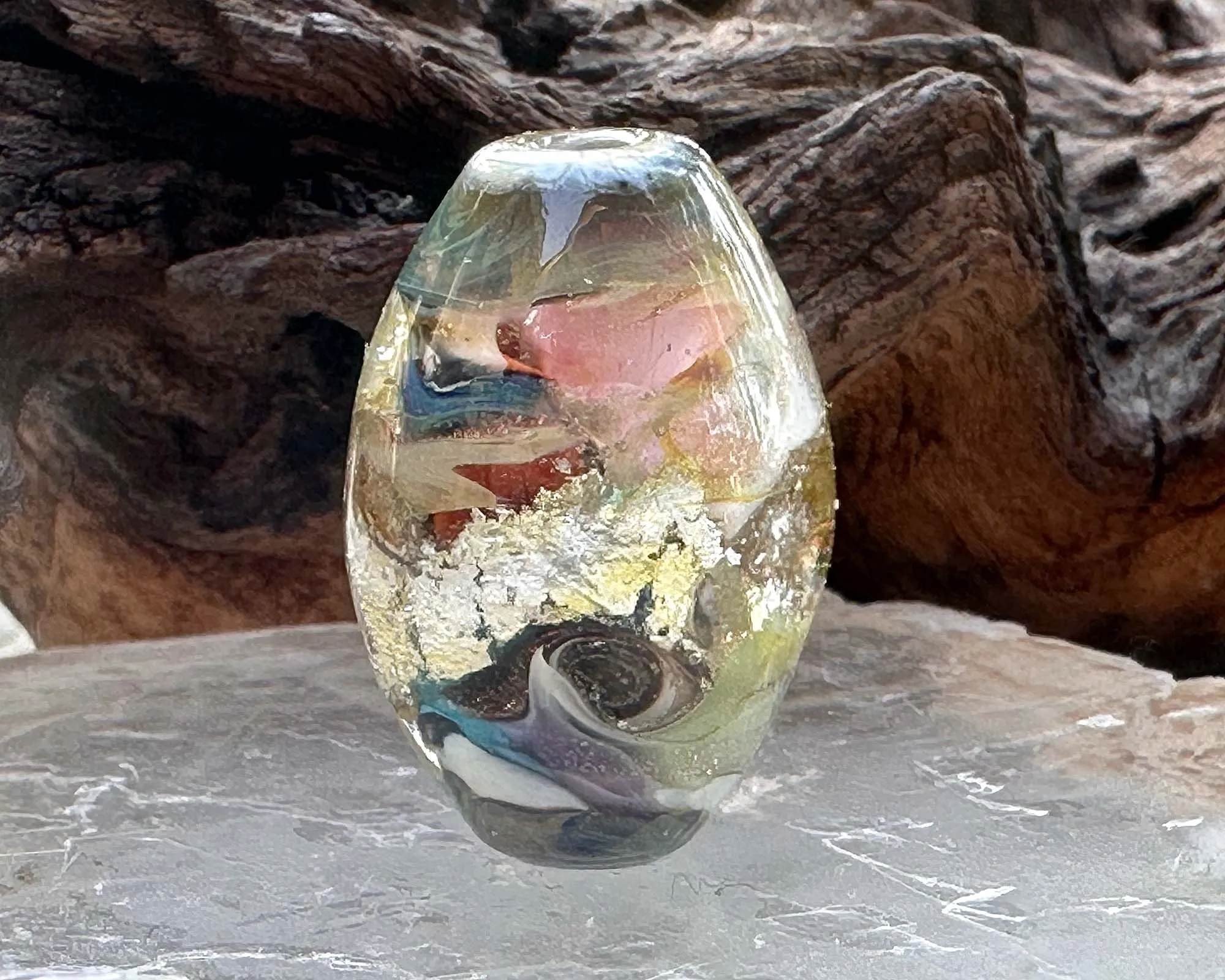 Heirloom Metals Organic Lampwork Focal Bead SRA