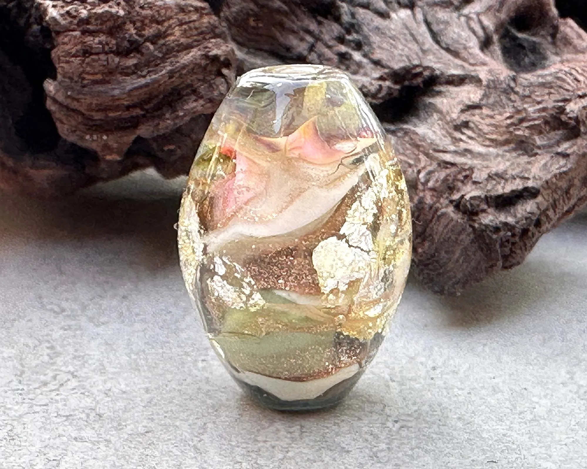 Heirloom Metals Organic Lampwork Focal Bead SRA