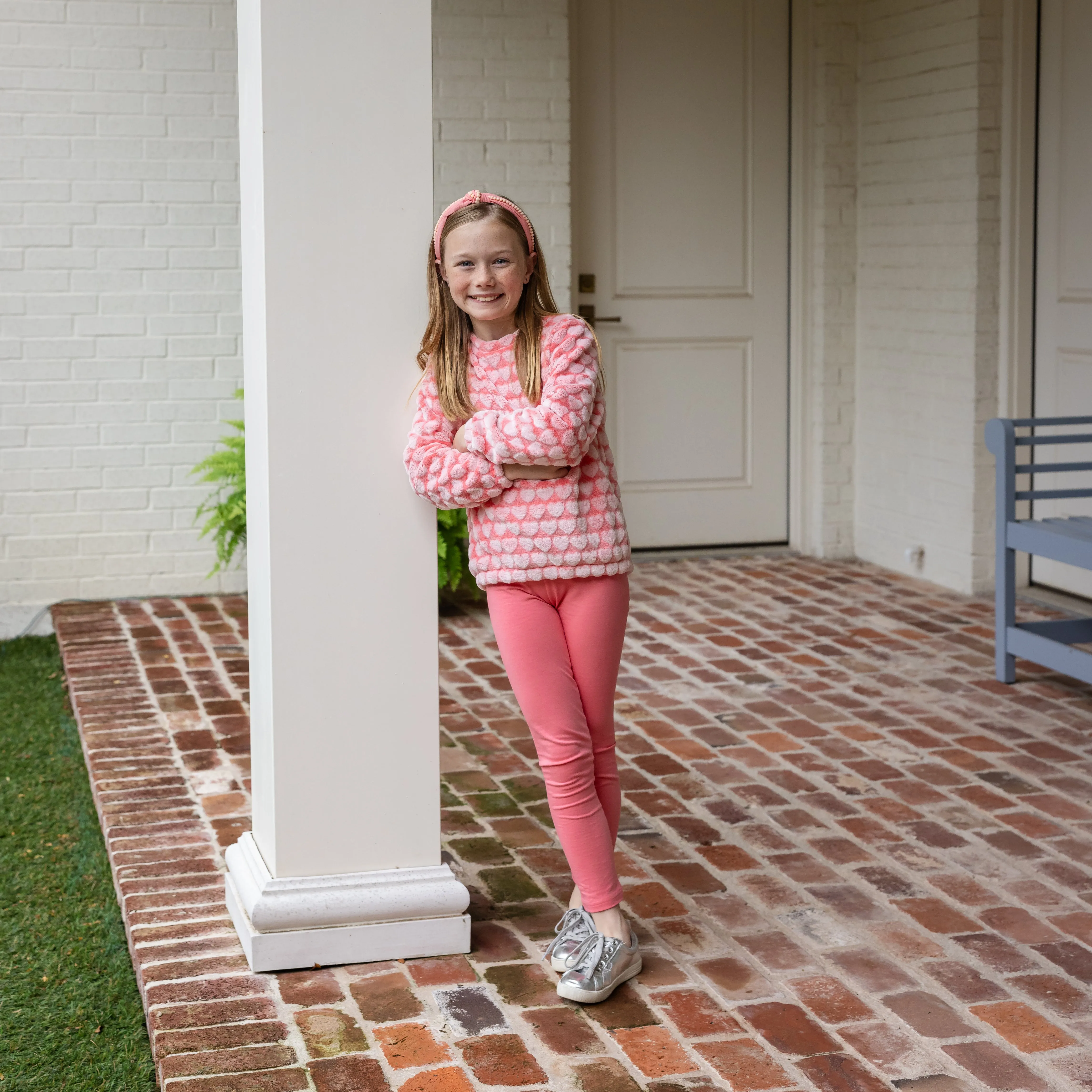Hope Sweatshirt - Coral Heart Chenille