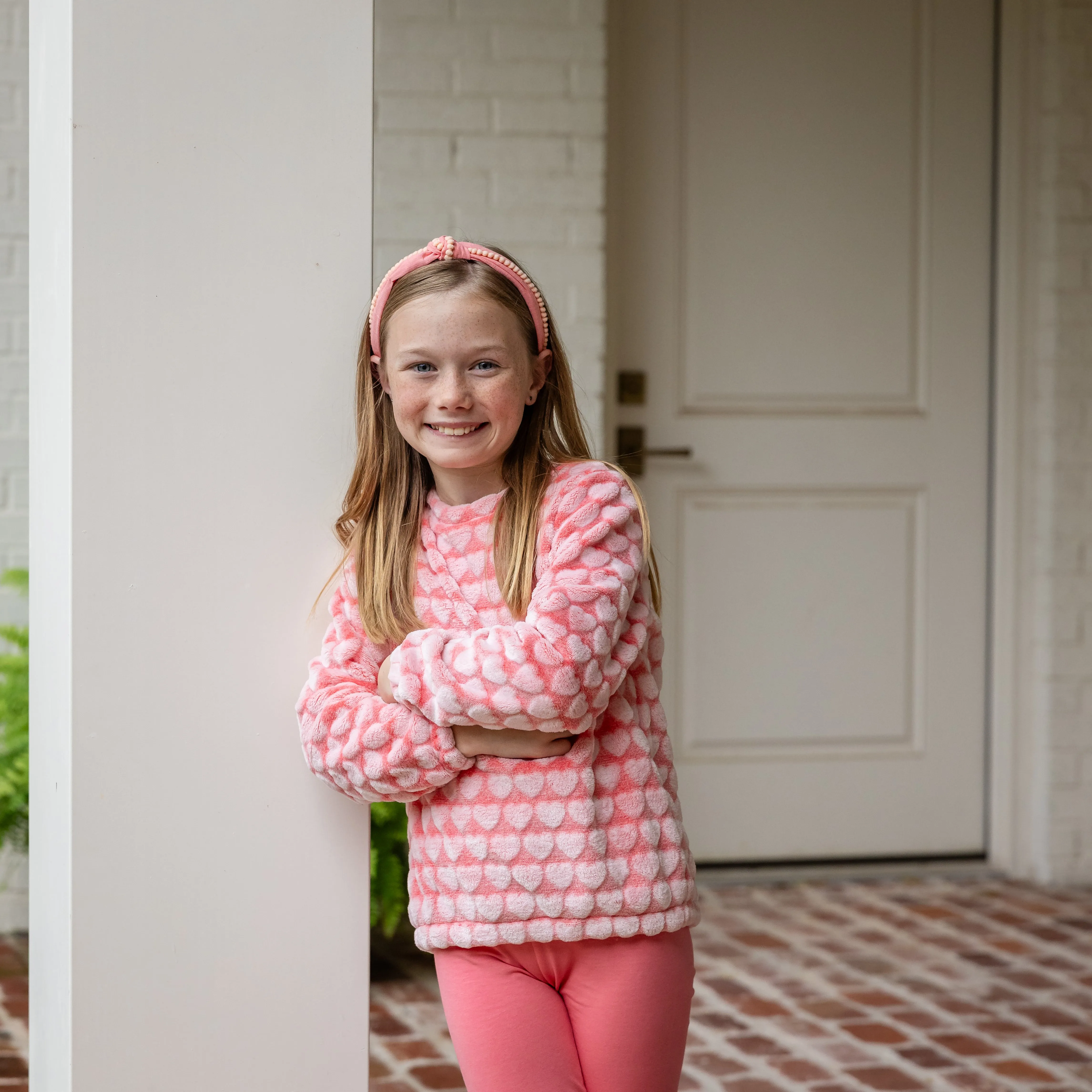Hope Sweatshirt - Coral Heart Chenille