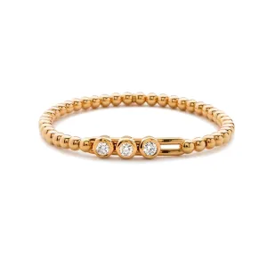 Hulchi Belluni 18K Rose Gold Diamond Stretch Bracelet